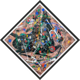 Black Horse (custom framed hand signed serigraph) by Tie Feng Jiang at GallArt.com