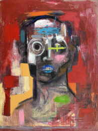 Picture of a Zombie (huge original painting on canvas) by Laurent Proneur at GallArt.com