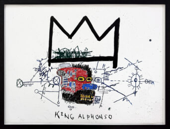 King Alphonso (large estate signed screen print) by Jean-Michel Basquiat at GallArt.com