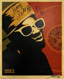 Flavor Flav (Shepard Fairey & Flavor Flav dual signed screen print on wood) by Shepard Fairey at GallArt.com