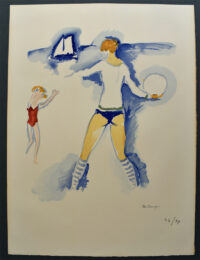 Woman on the Beach, Trouville (Femme Sur la Plage, Trouville) by Kees van Dongen at Gilden's Art Gallery