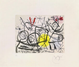 Preparatifs d’oiseaux I, Dupin 365 (rare hand signed aquatint etching) by Joan Miro at GallArt.com
