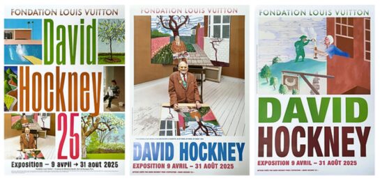 25 Exhibition Louis Vuitton Foundation Poster (Set of 3) by David Hockney at Clifton Gallery