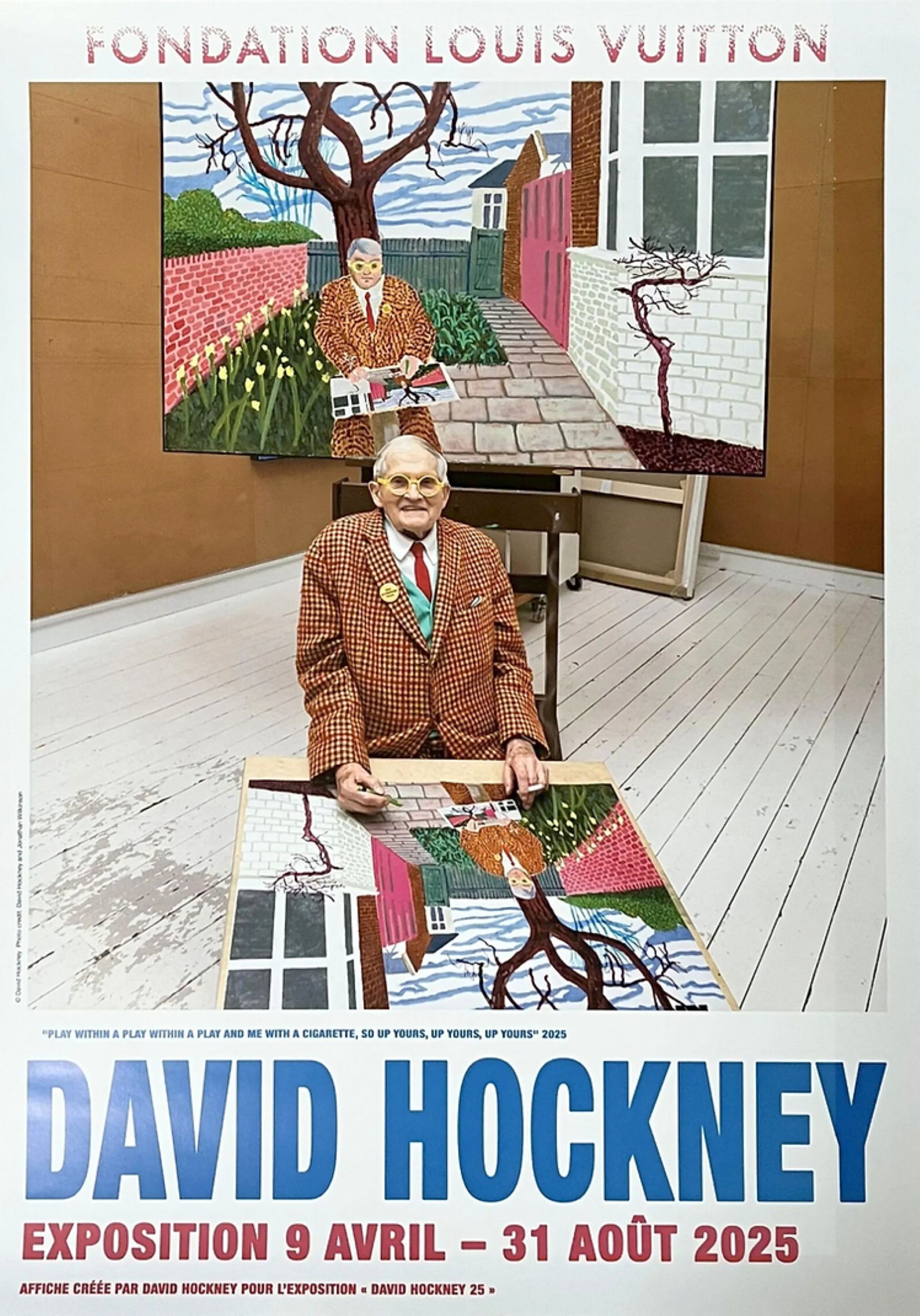 25 Exhibition Louis Vuitton Foundation Poster by David Hockney