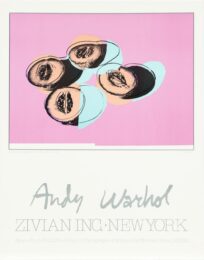 Space Fruit Exhibition Poster by Andy Warhol at Clifton Gallery