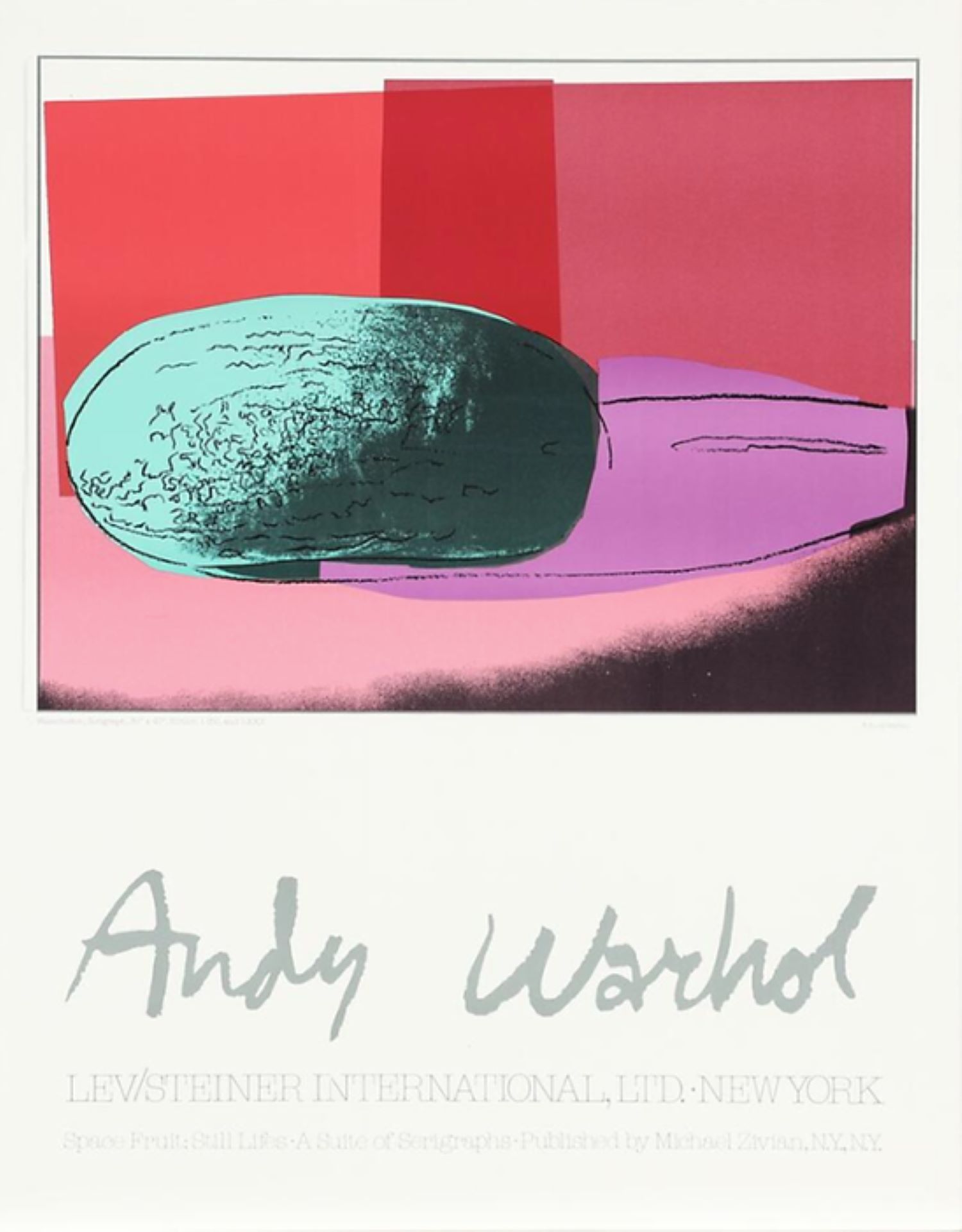 Space Fruit Exhibition Poster by Andy Warhol
