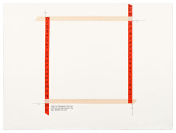 Axiom of Precedence: First Case (Zero Over-Counter Clockwise) R.V. by Mel Bochner at Krakow Witkin Gallery