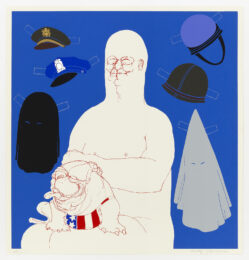 Big Daddy With Hats by May Stevens at Mary Ryan Gallery