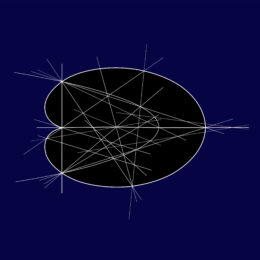 Cardioid. r = 1 + cos (theta) by Clifford Singer at iMuseum Vegas