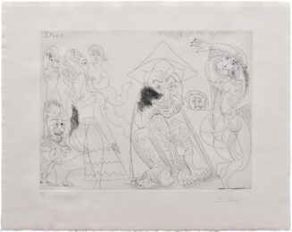 Viel homme au chapeau Tonkinois songeant aux amours des vieux messieurs by Pablo Picasso at Galerie Raphael