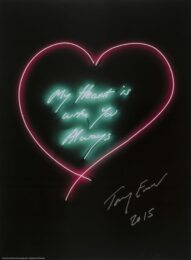 Framed My Heart Is With You Always by Tracey Emin at Clifton Gallery