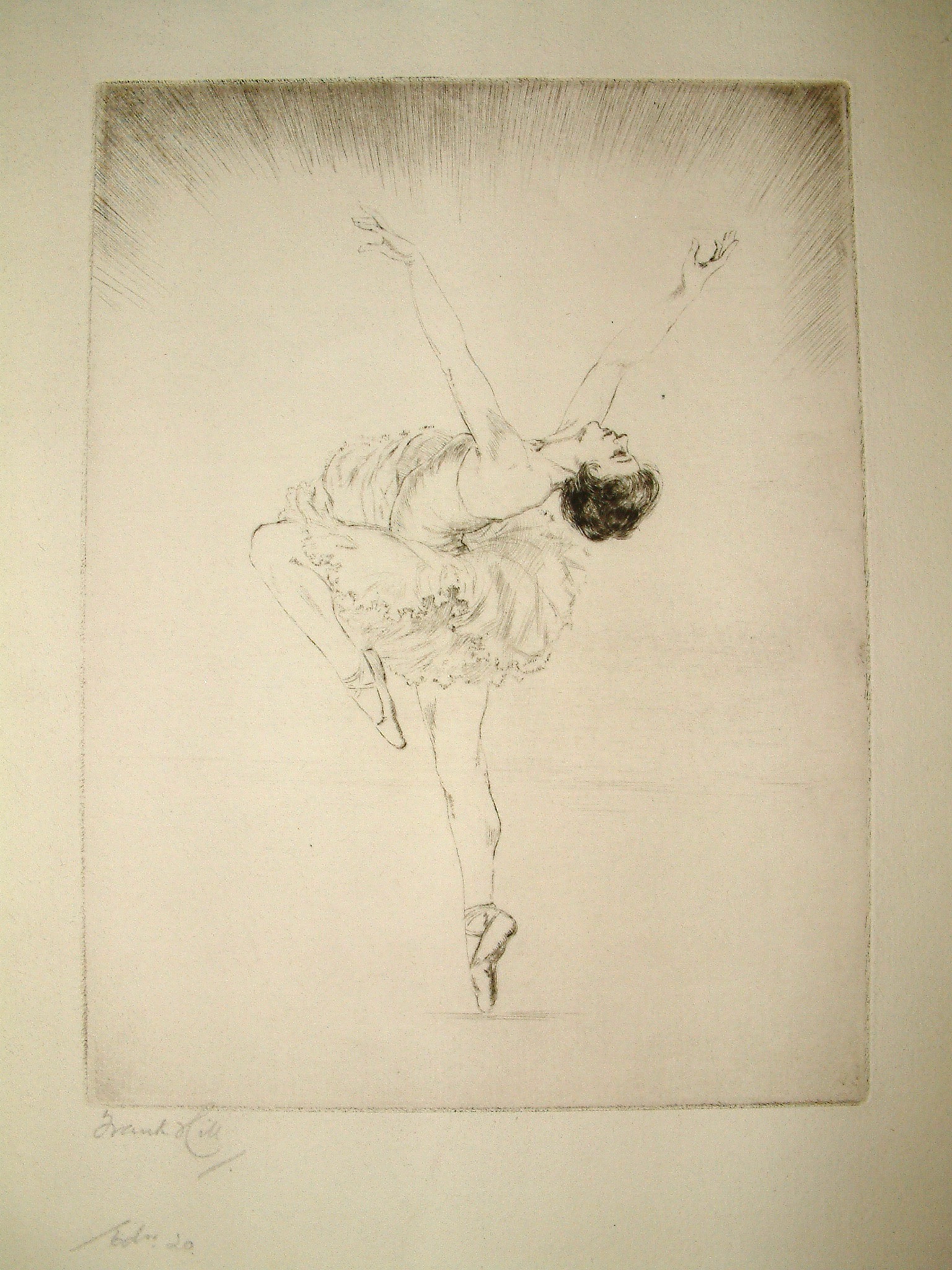 A back bend en pointe by Christened Albert Frank Hill