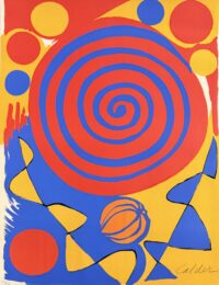 Spiral with pumpkin by Alexander Calder at Epicentrum Art Gallery