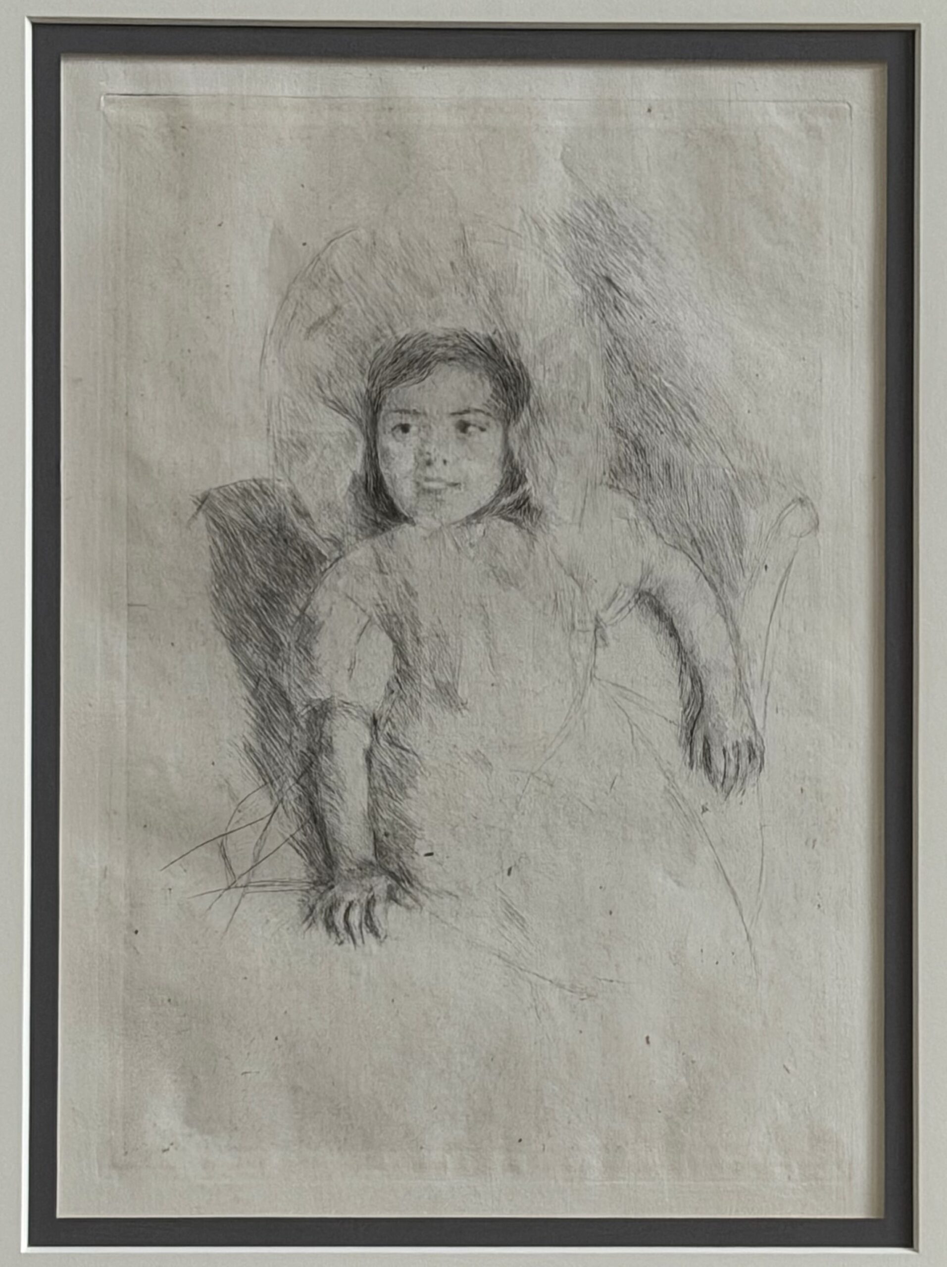 Margot Wearing a Bonnet #3 by Mary Cassatt