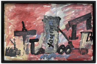 Construction (large original mixed media painting) by Purvis Young at GallArt.com
