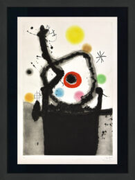 Le Rebelle, Dupin 439 (large hand signed aquatint etching) by Joan Miro at GallArt.com