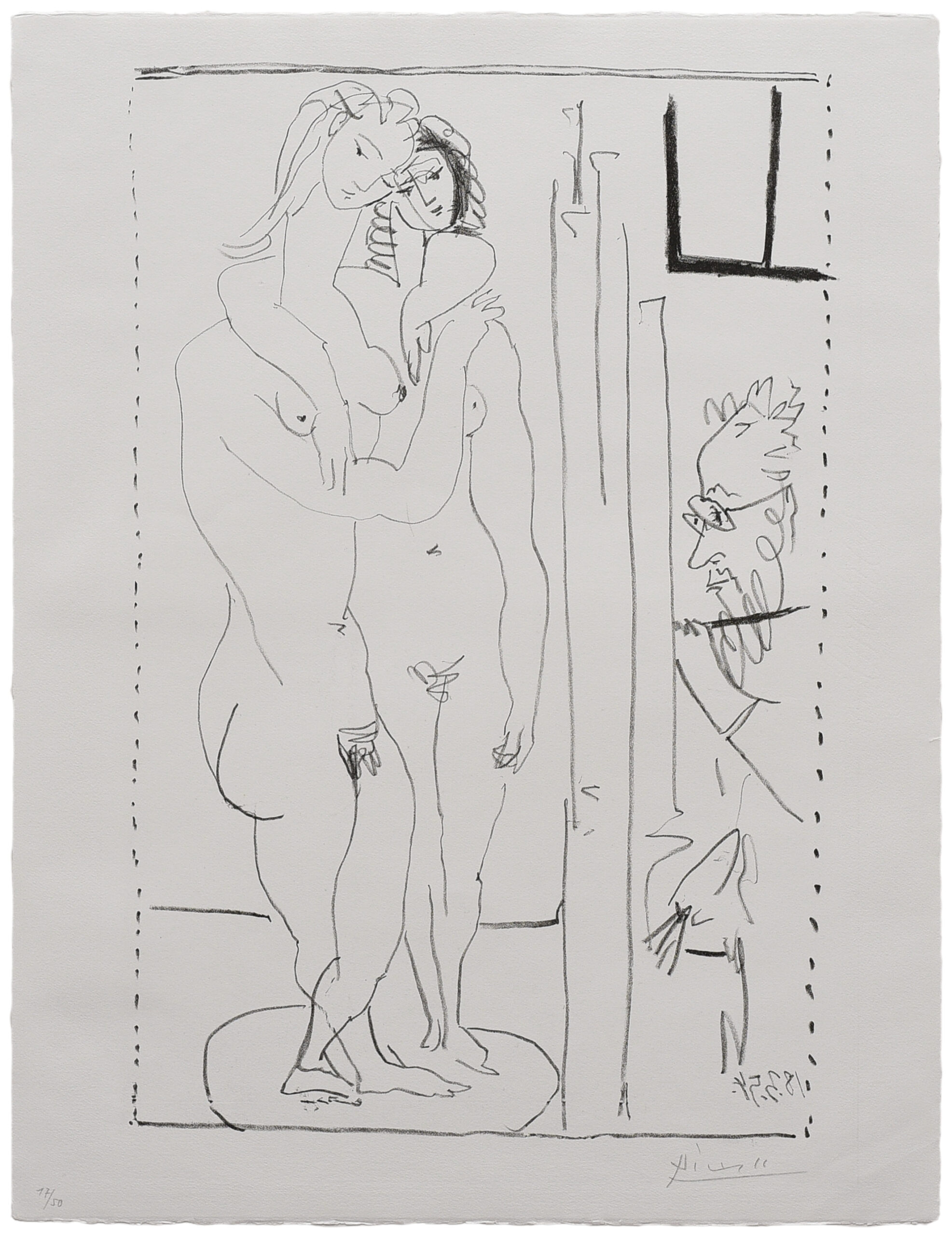 Les deux modèles nus by Pablo Picasso