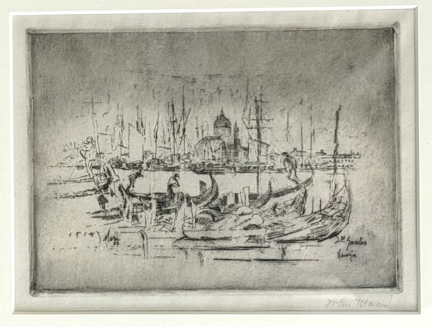 Marin, Gondoliers, Venice by John Marin