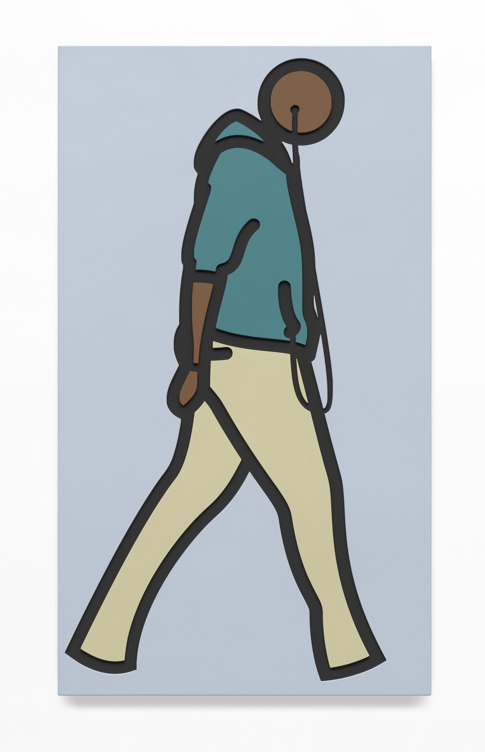 Shaved head. by Julian Opie