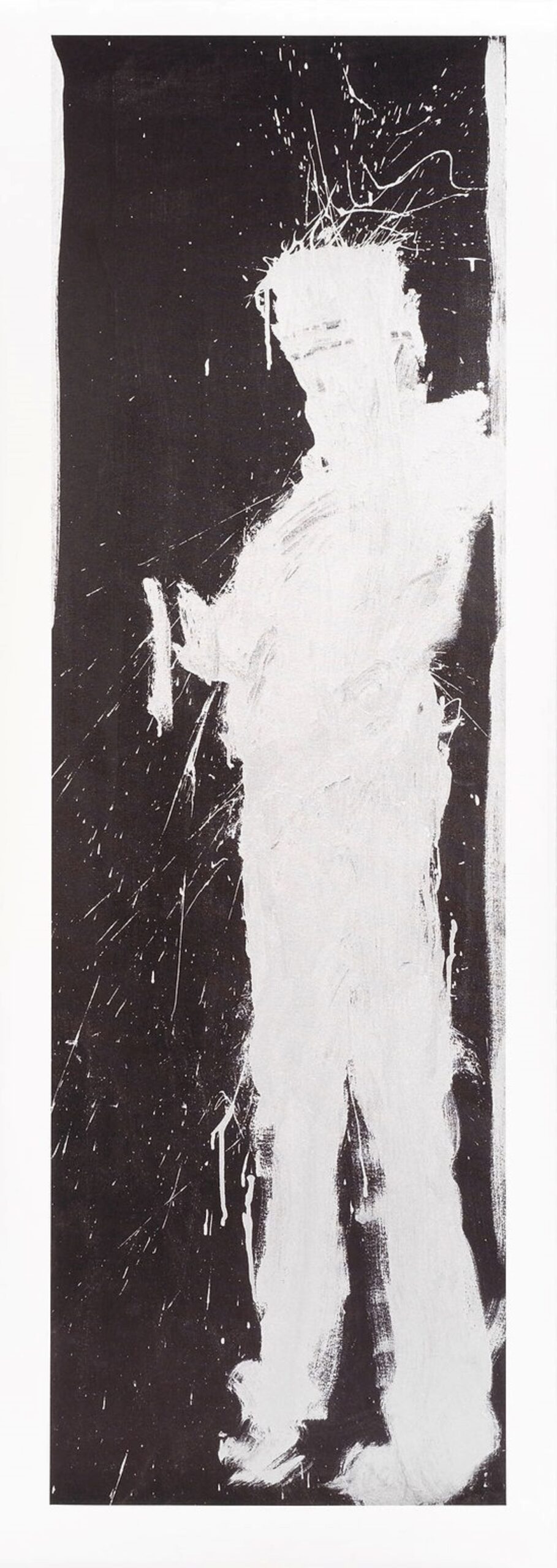 Standing Shadow Black and White by Richard Hambleton