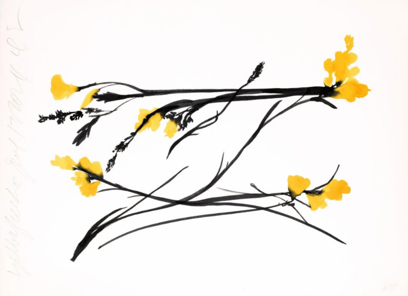Yellow Freesia June 13, 2024 by Donald Sultan