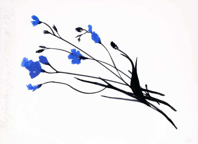 Blue Freesia June 13, 2024 by Donald Sultan