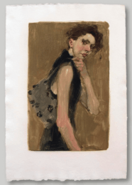 Woman with a purse by Malcolm Liepke at Vermillion Editions