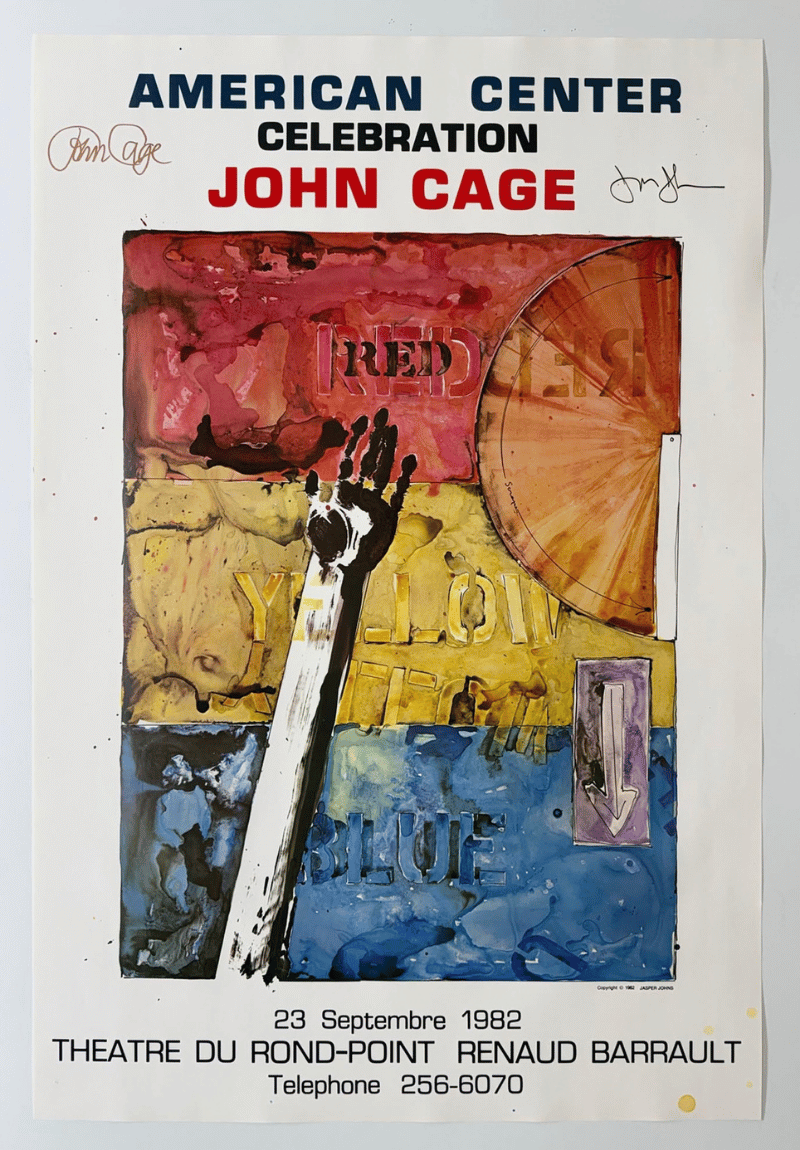 Am. Ctr. Poster (Signed) by Jasper Johns