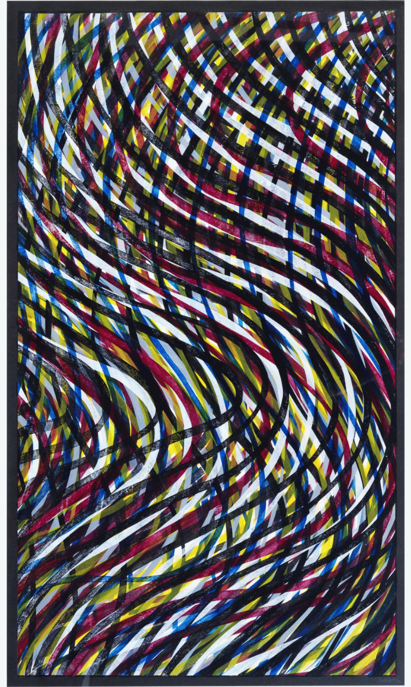 Wavy Lines (Color) by Sol LeWitt