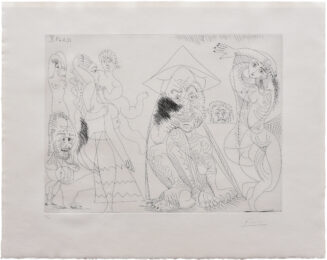 Viel homme au chapeau Tonkinois songeant aux amours des vieux messieurs by Pablo Picasso at Galerie Raphael