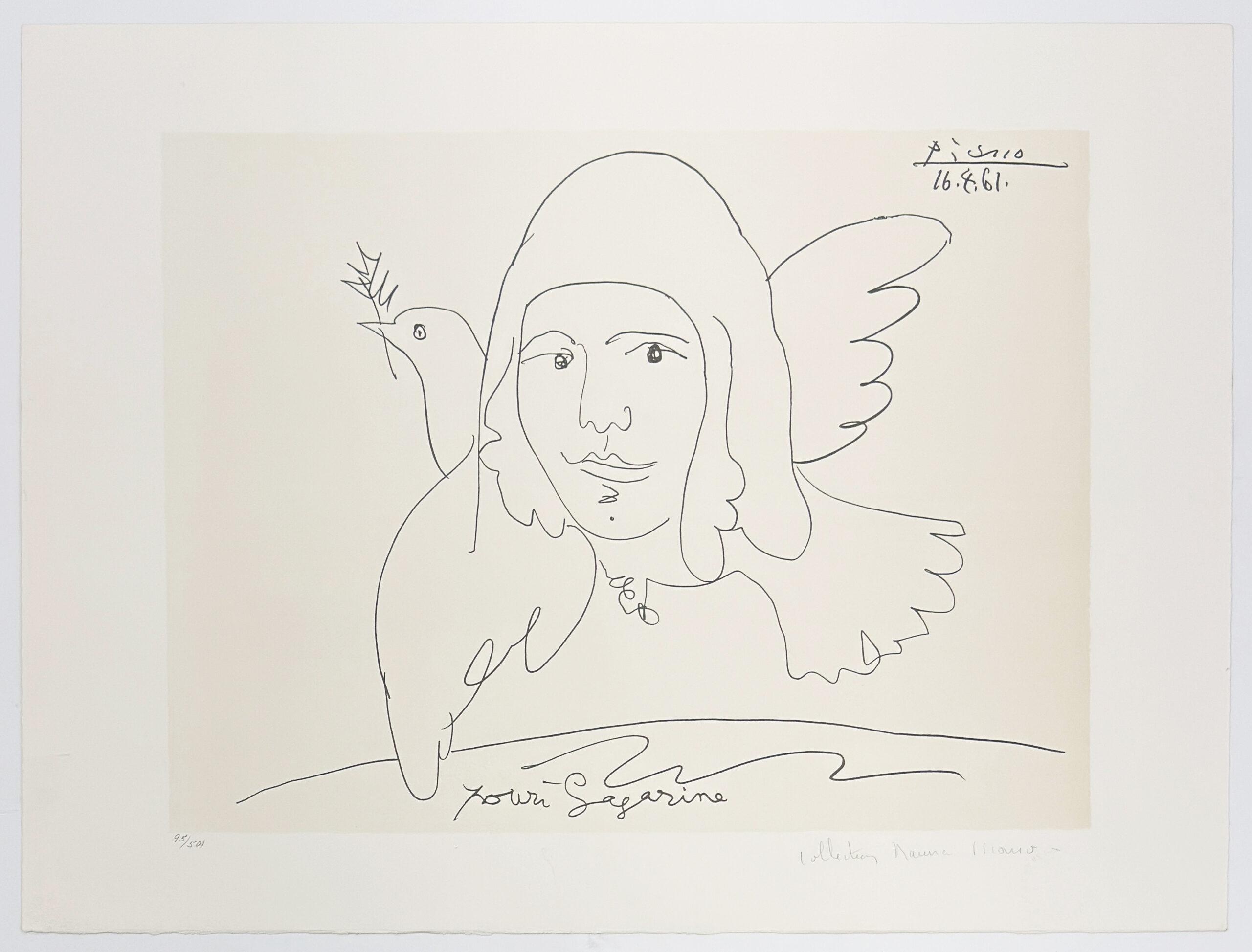Youri Gagarine (Marina Picasso Estate hand signed lithograph) by Pablo Picasso (after)