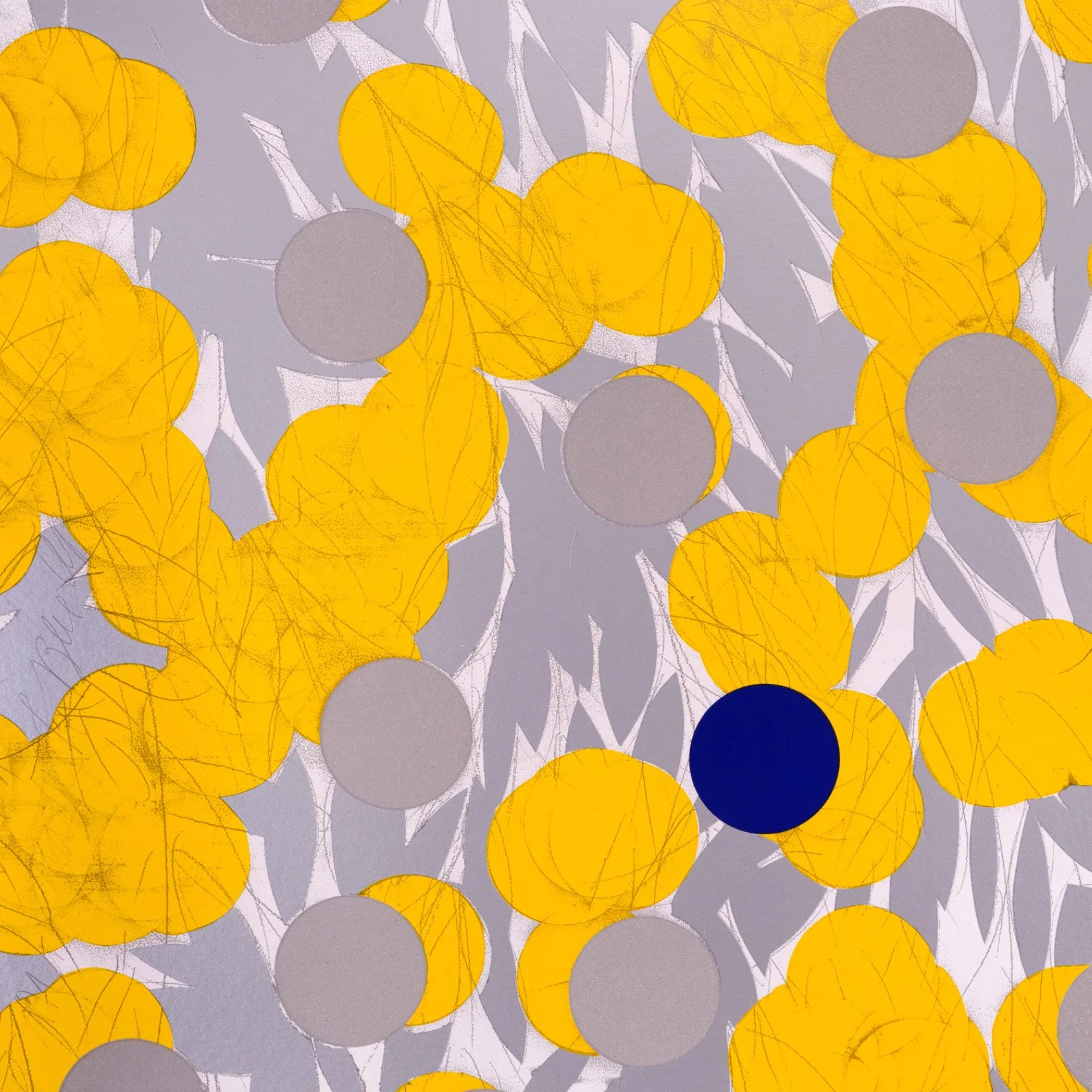 Mimosa with Blue, April 24, 2024 by Donald Sultan
