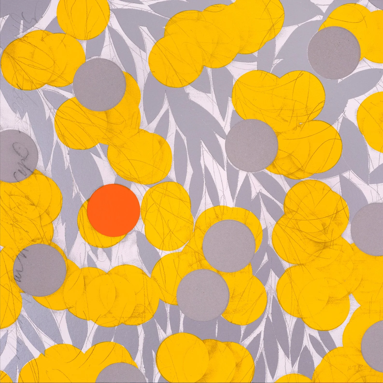 Mimosa with Orange, April 24, 2024 by Donald Sultan