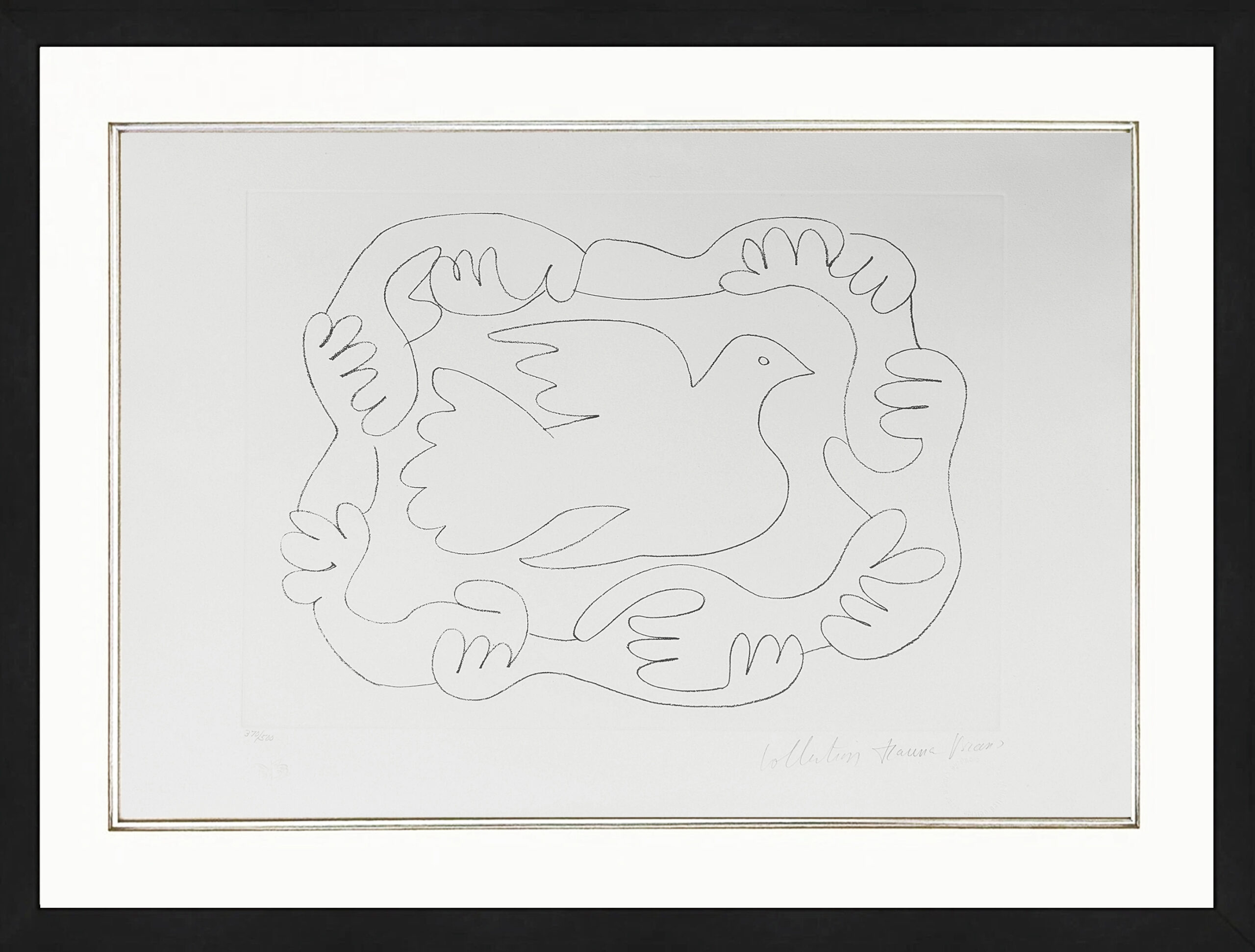 Etudes Des Mains Et Colombe (Marina Picasso Estate hand signed lithograph) by Pablo Picasso (after)