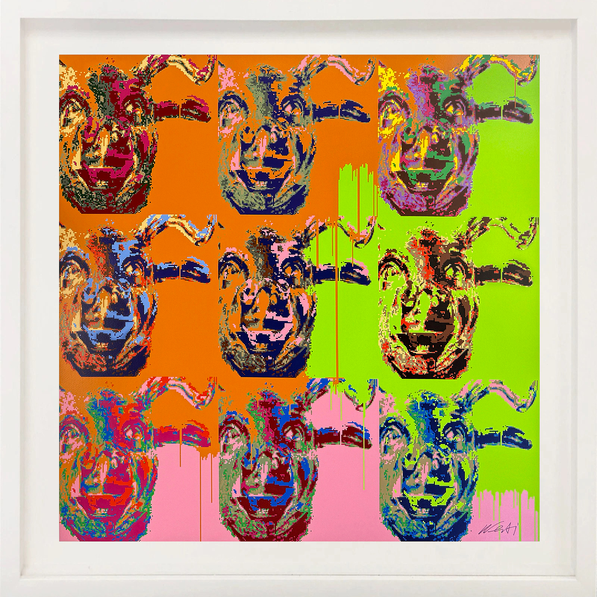 Year of the Ox (large framed, hand signed screen print) by Ai Weiwei