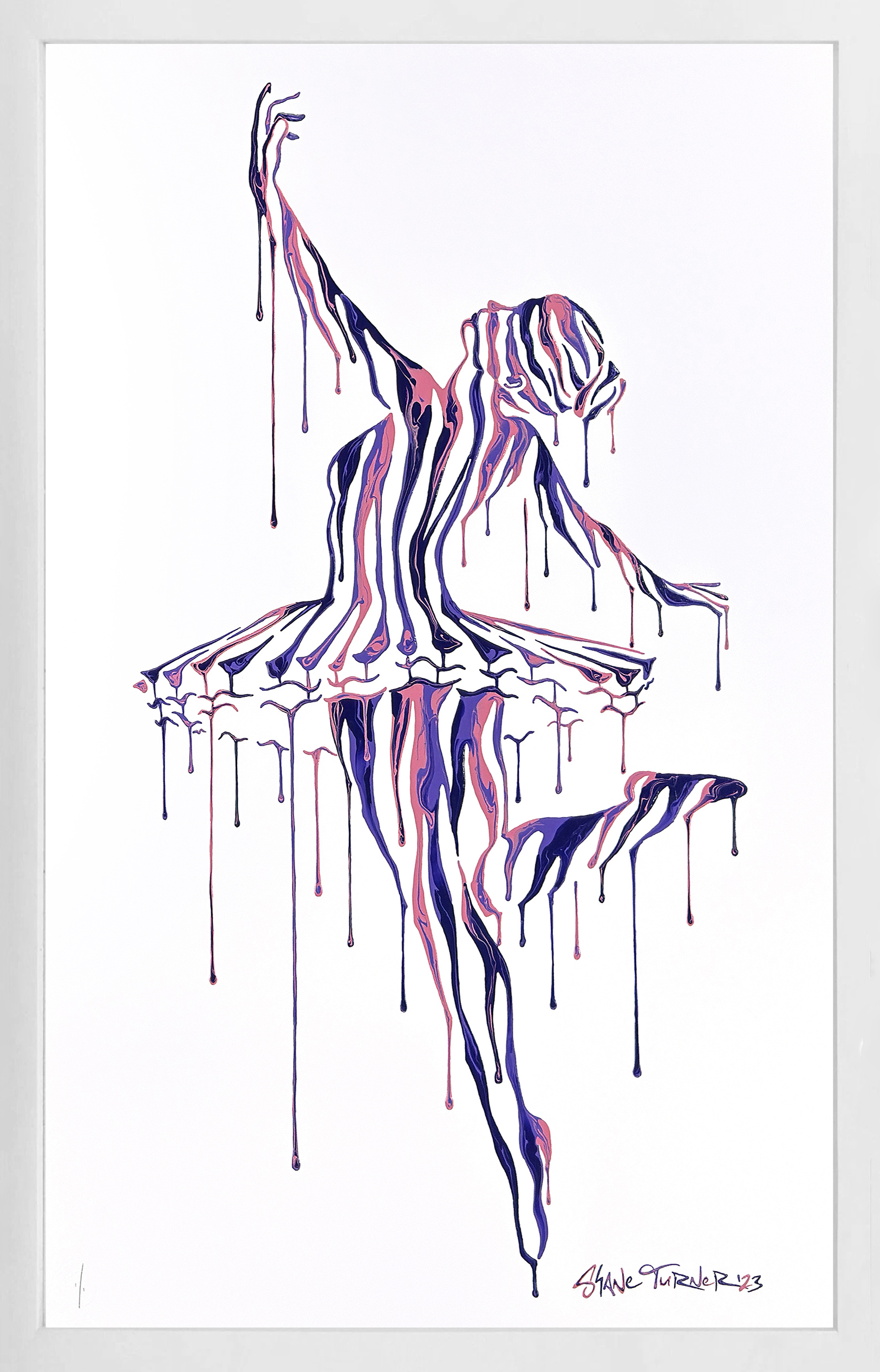 Music in Motion 8.0 (unique 1/1 hand painting on screen print ) by Shane Turner