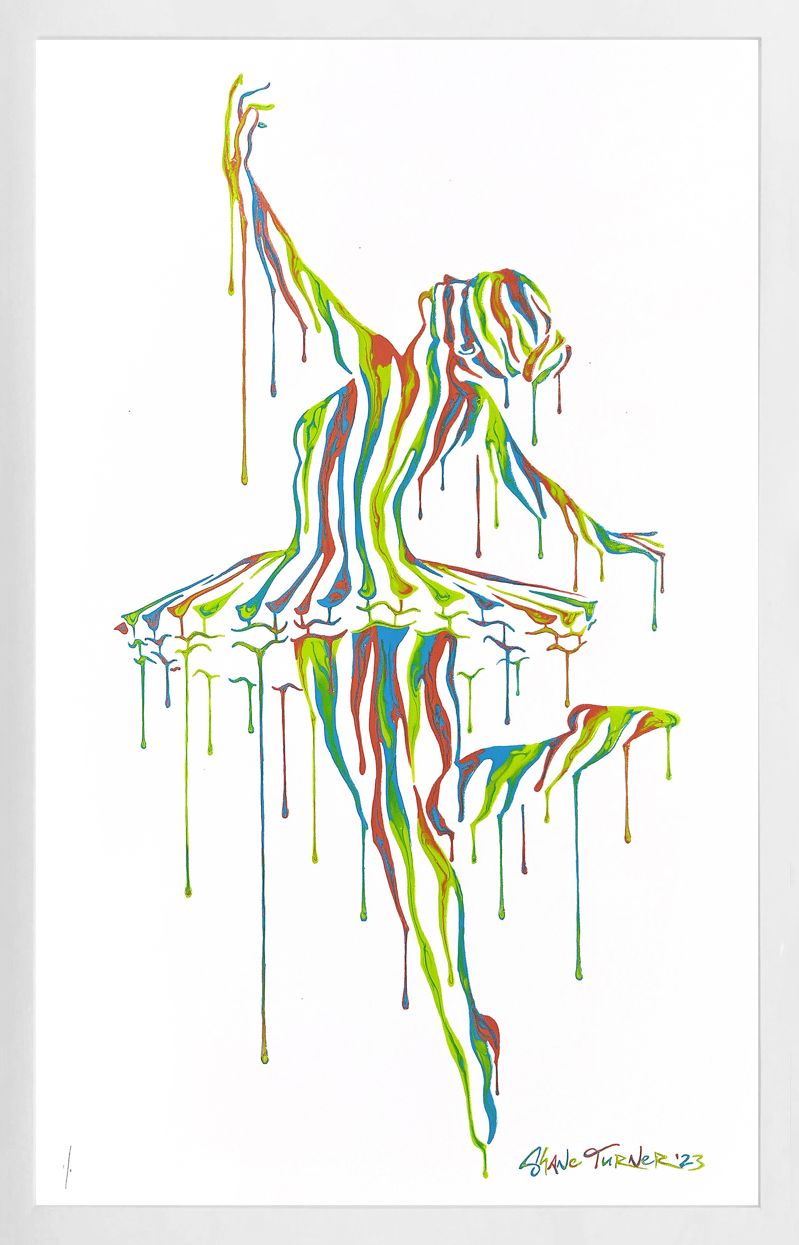 Music in Motion 8.0 (unique 1/1 hand painting on screen print ) by Shane Turner