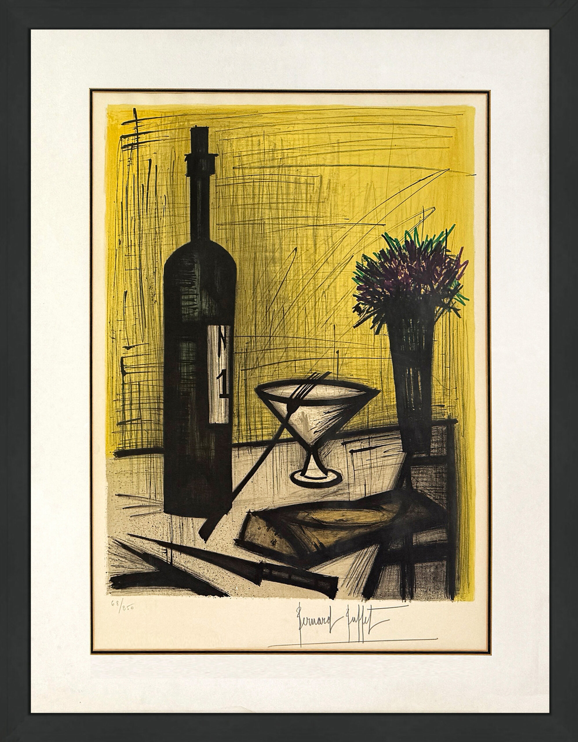 Le Pain Et Le Vin (rare framed, hand signed lithograph) by Bernard Buffet