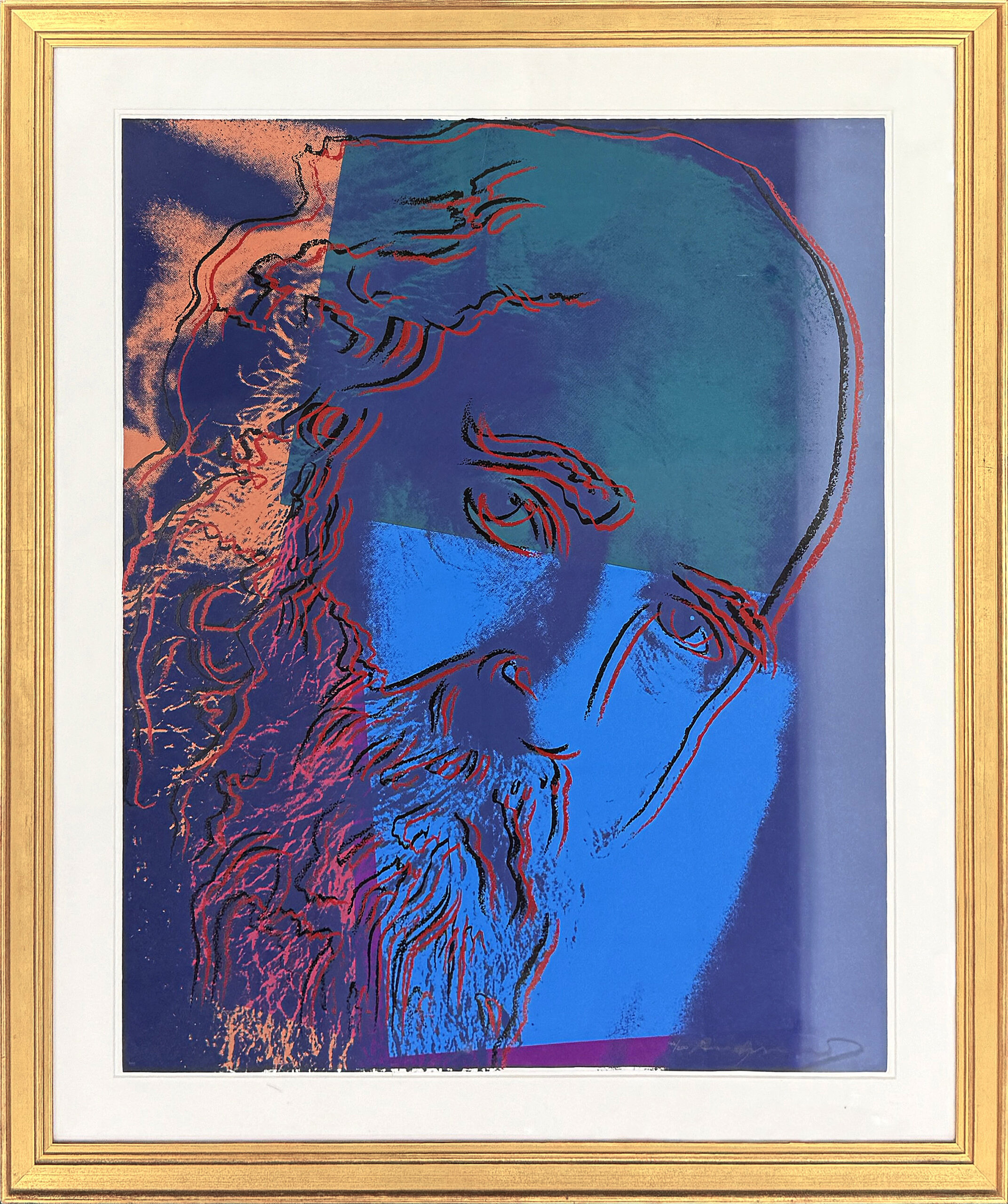 Martin Buber FS II.228 (hand signed screen print) by Andy Warhol