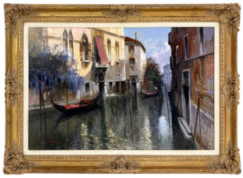 Venice (large framed original painting on canvas) by Claudio Simonetti at GallArt.com