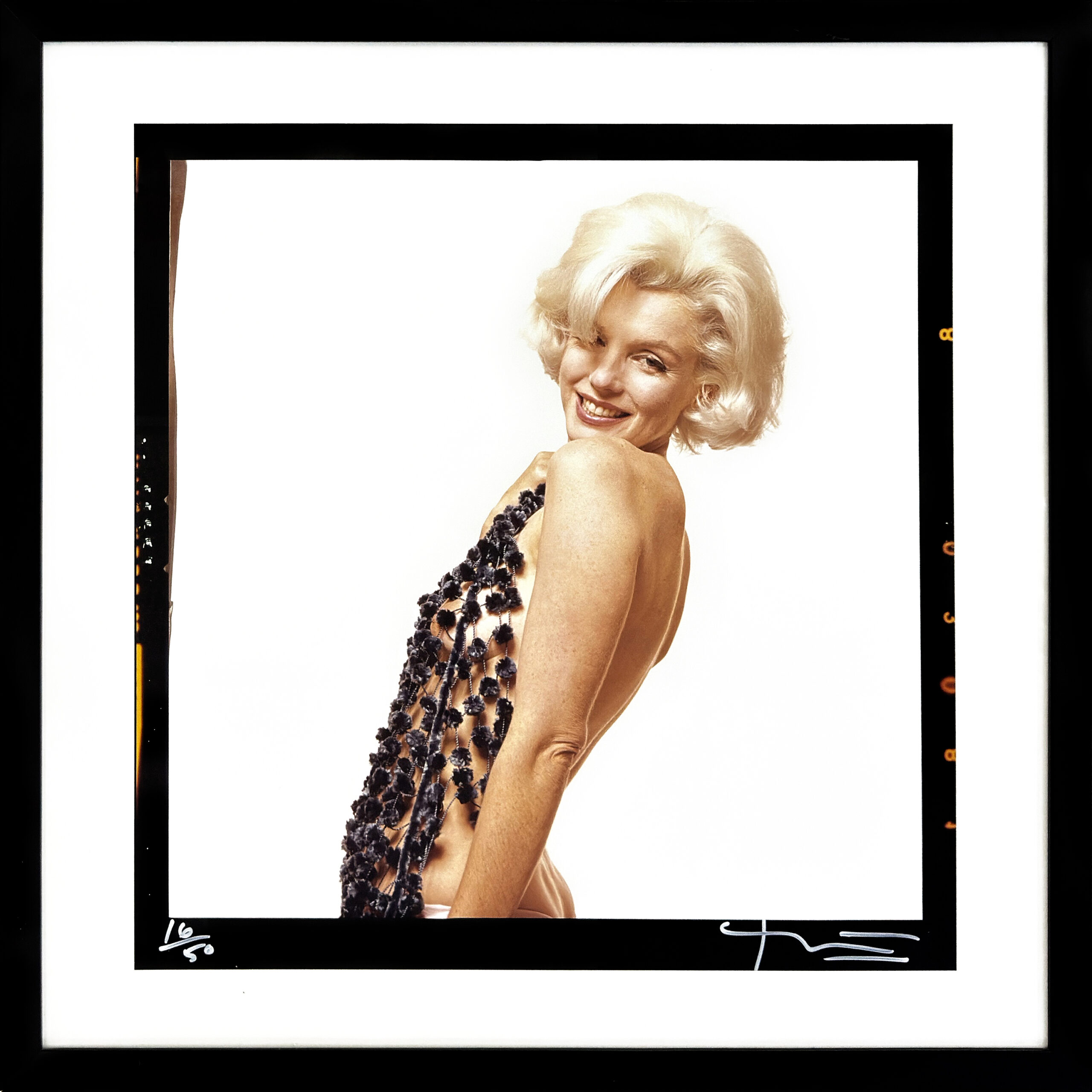 The Last Sitting: Marilyn Monroe With Chenille Scarf (hand signed C Print) by Bert Stern