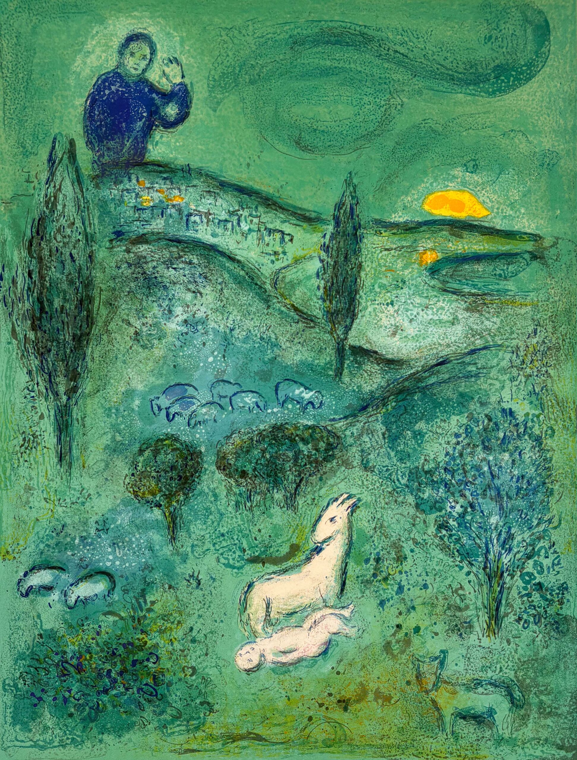 Discovery of Daphnis by Lamon, from: Daphnis and Chloe by Marc Chagall