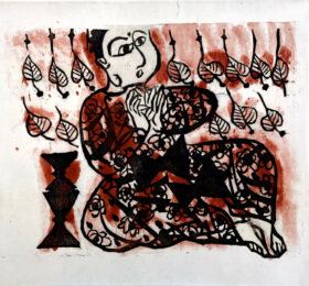 Kentatsu no Saku, 1991 by Shiko Munakata at Kamal Bakhshi Modern Asian