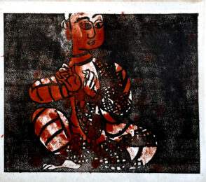 Shomonshin no Saku (Disciple), 1991 by Shiko Munakata at Kamal Bakhshi Modern Asian