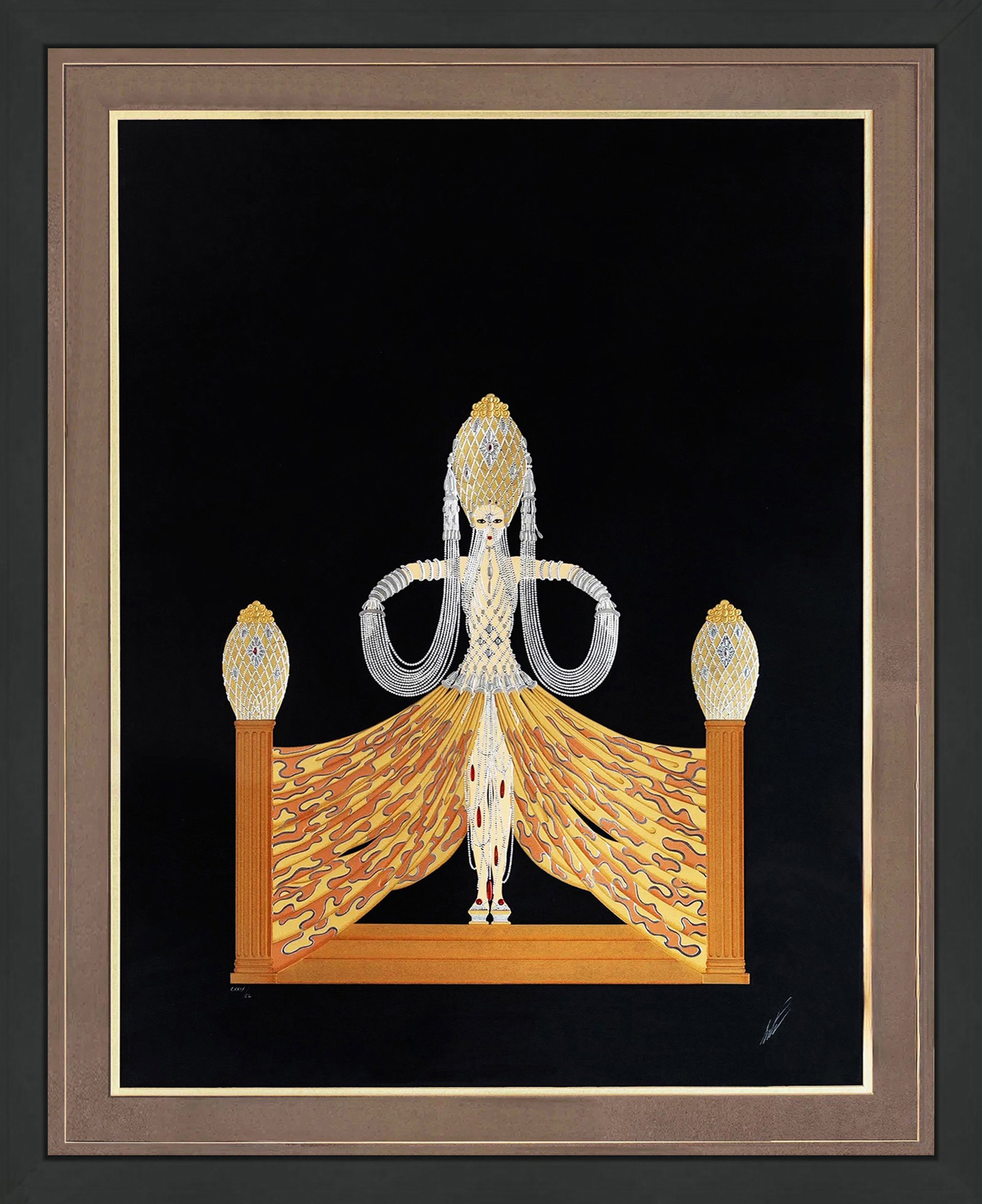 Enchantress (large hand signed foil stamped embossed serigraph) by Erte