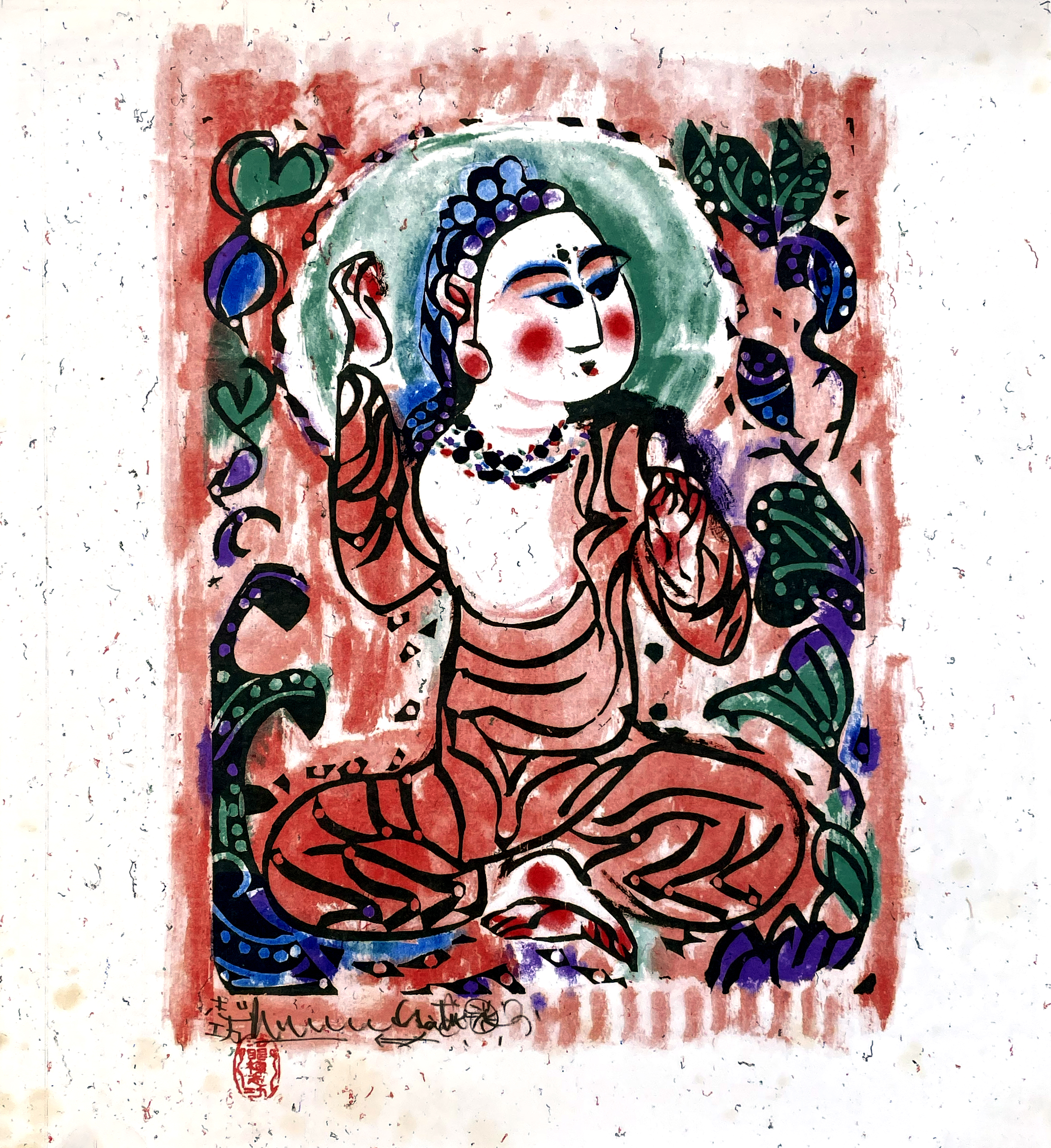 Seated Buddha, 2001 by Shiko Munakata