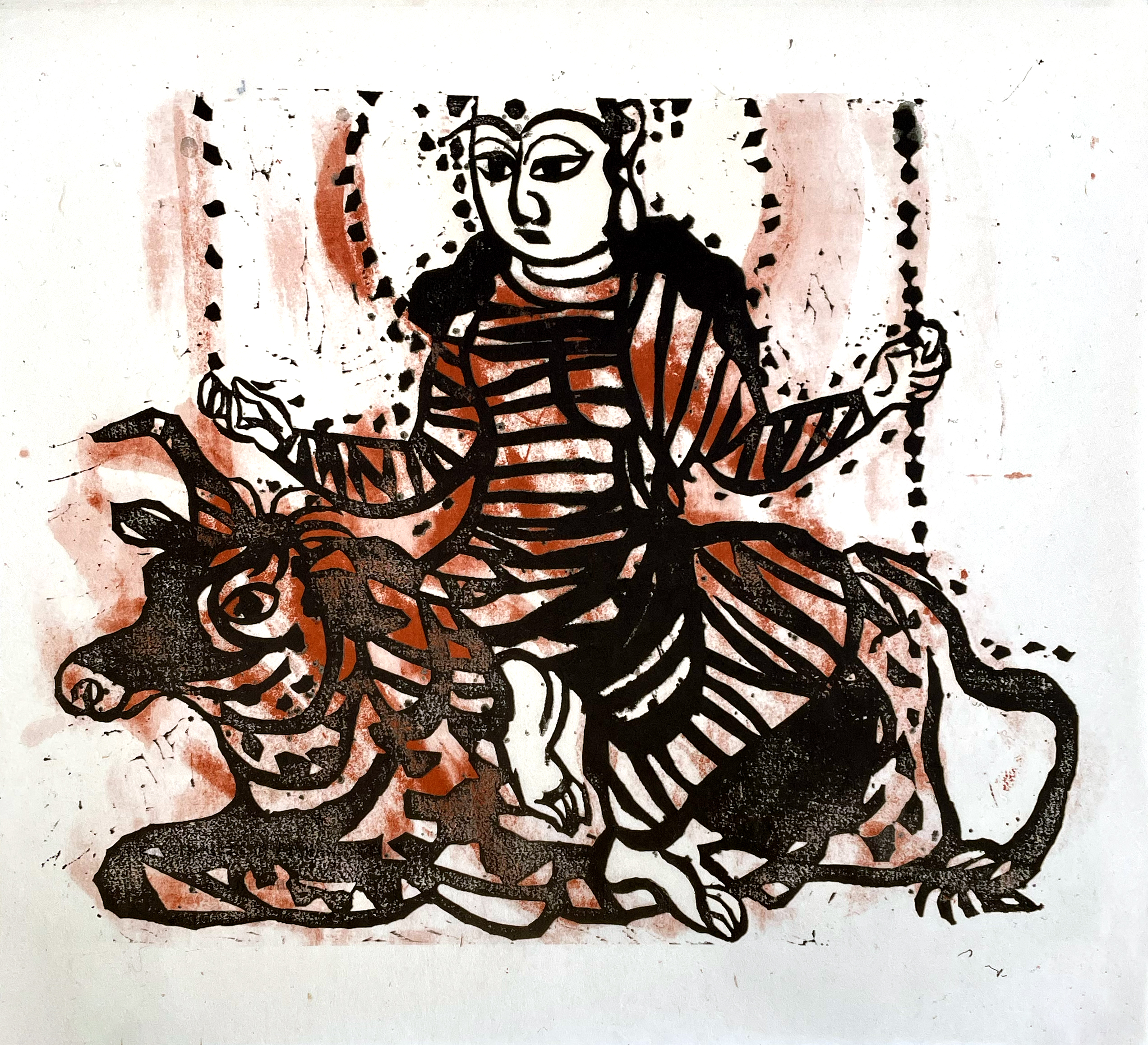 Jizai Boddhisattva, 1991 by Shiko Munakata