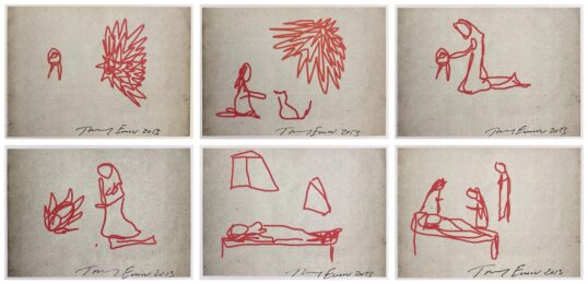 Nativity iPad Drawing (Complete Set of 6) by Tracey Emin at Clifton Gallery