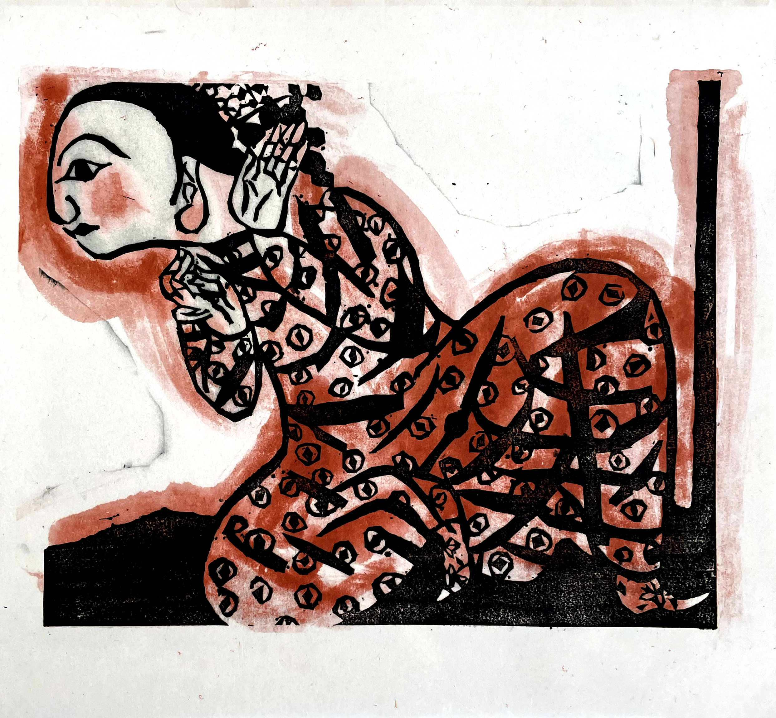 Saikanjo no Saku (A Woman in Court), 1991 by Shiko Munakata