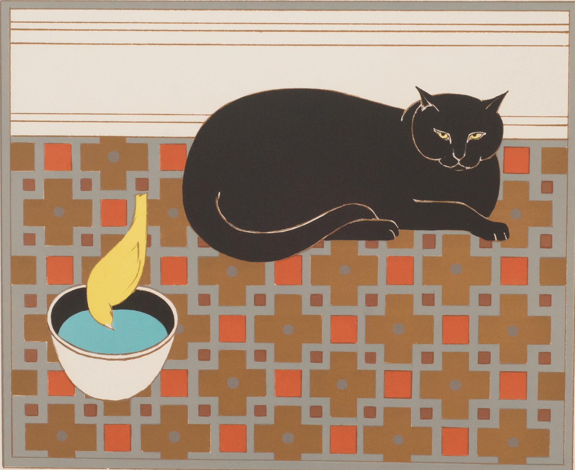 Cat and Canary by Will Barnet
